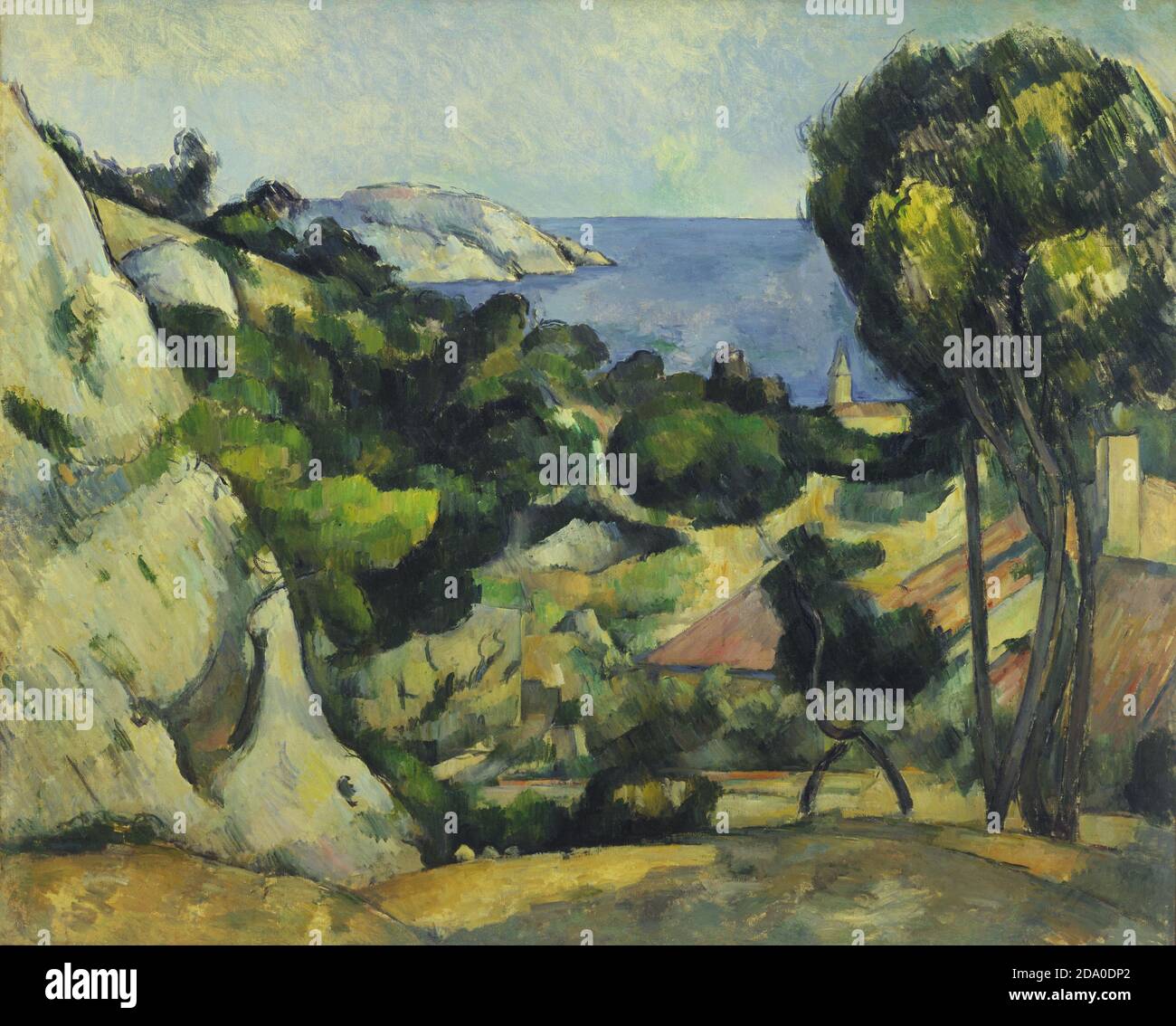 Paul Cézanne, l'Estaque. Verniciatura ad olio. Alta risoluzione. 1879-1883. Foto Stock