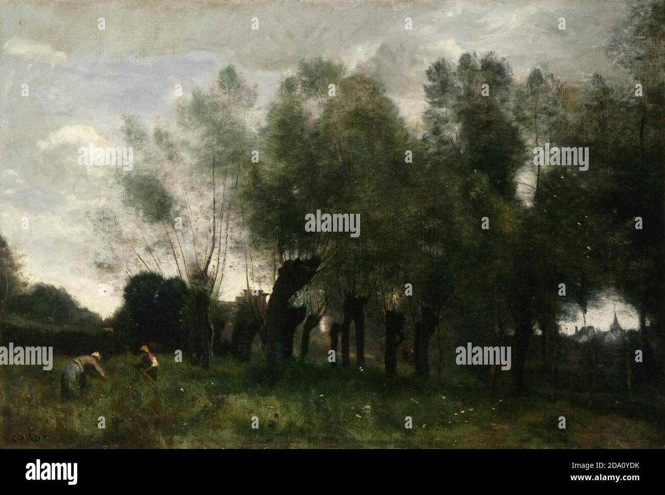 Jean-Baptiste-Camille Corot, French, 1796-1875 -- Pollard Willows. Foto Stock