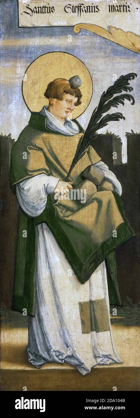 Maestro di Messkirch, tedesco, attivo 1520-1540 -- Santo Stefano. Foto Stock