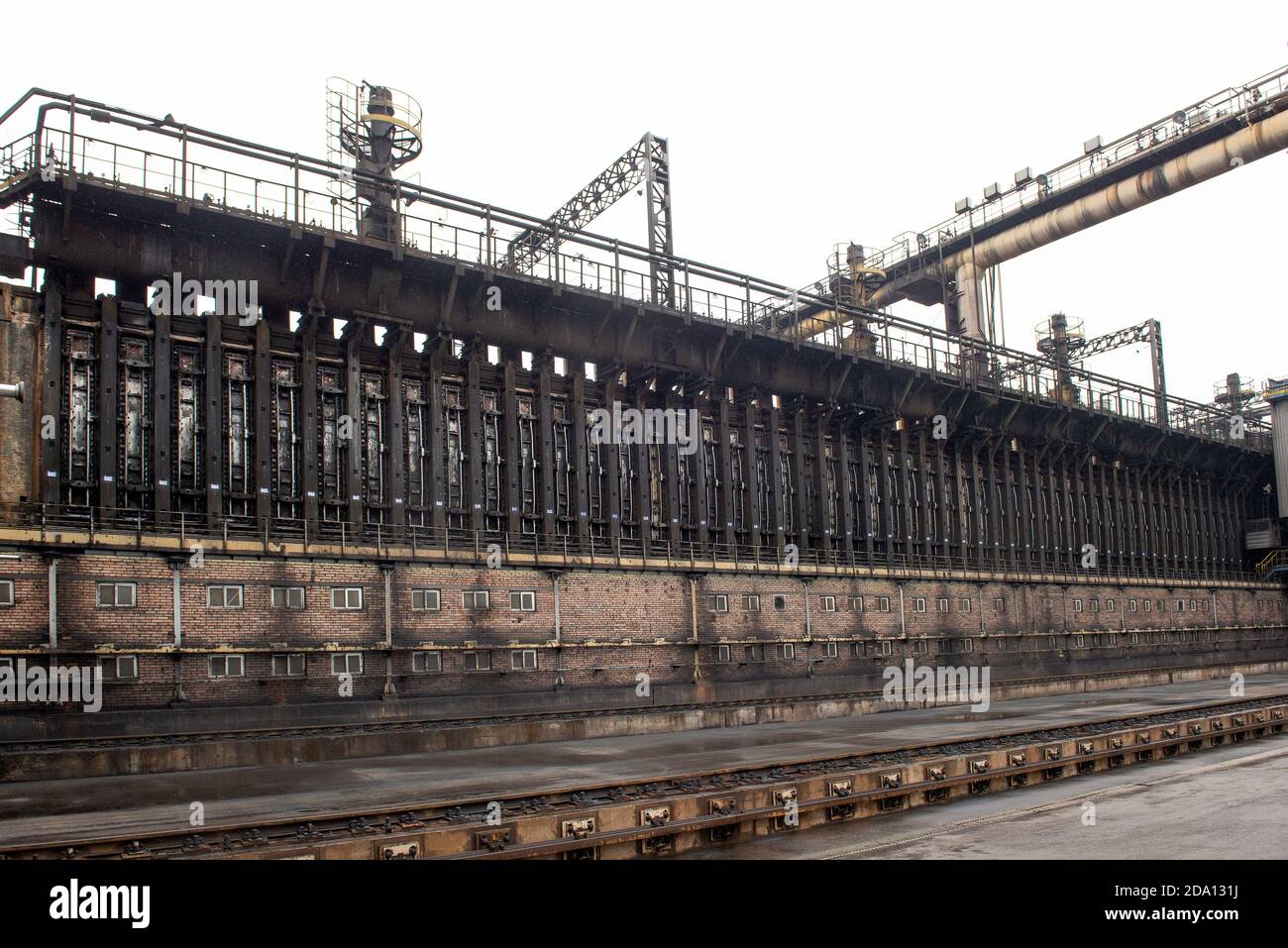 Batteria per forni a coke nell'industria metallurgica Foto Stock