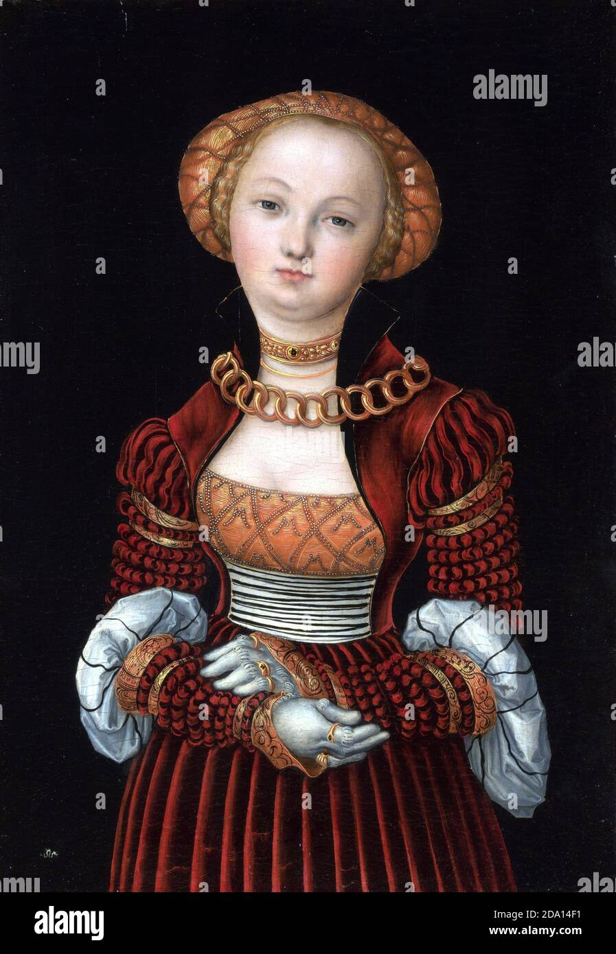 CRANACH, Lucas il Vecchio - Ritratto di una donna Foto Stock