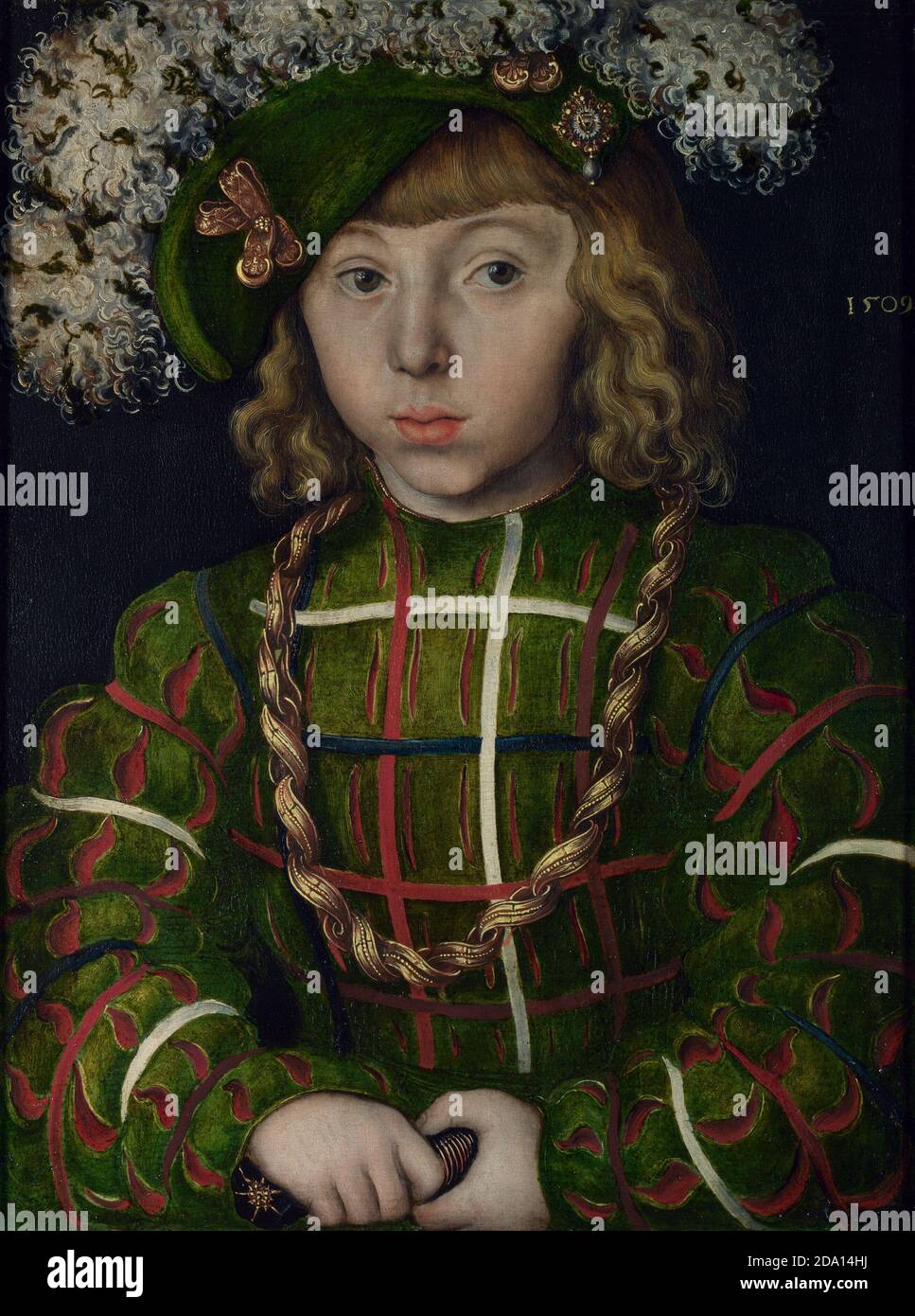 CRANACH, Lucas il Vecchio - Ritratto di Johann Friedrich il magnanimo. Foto Stock