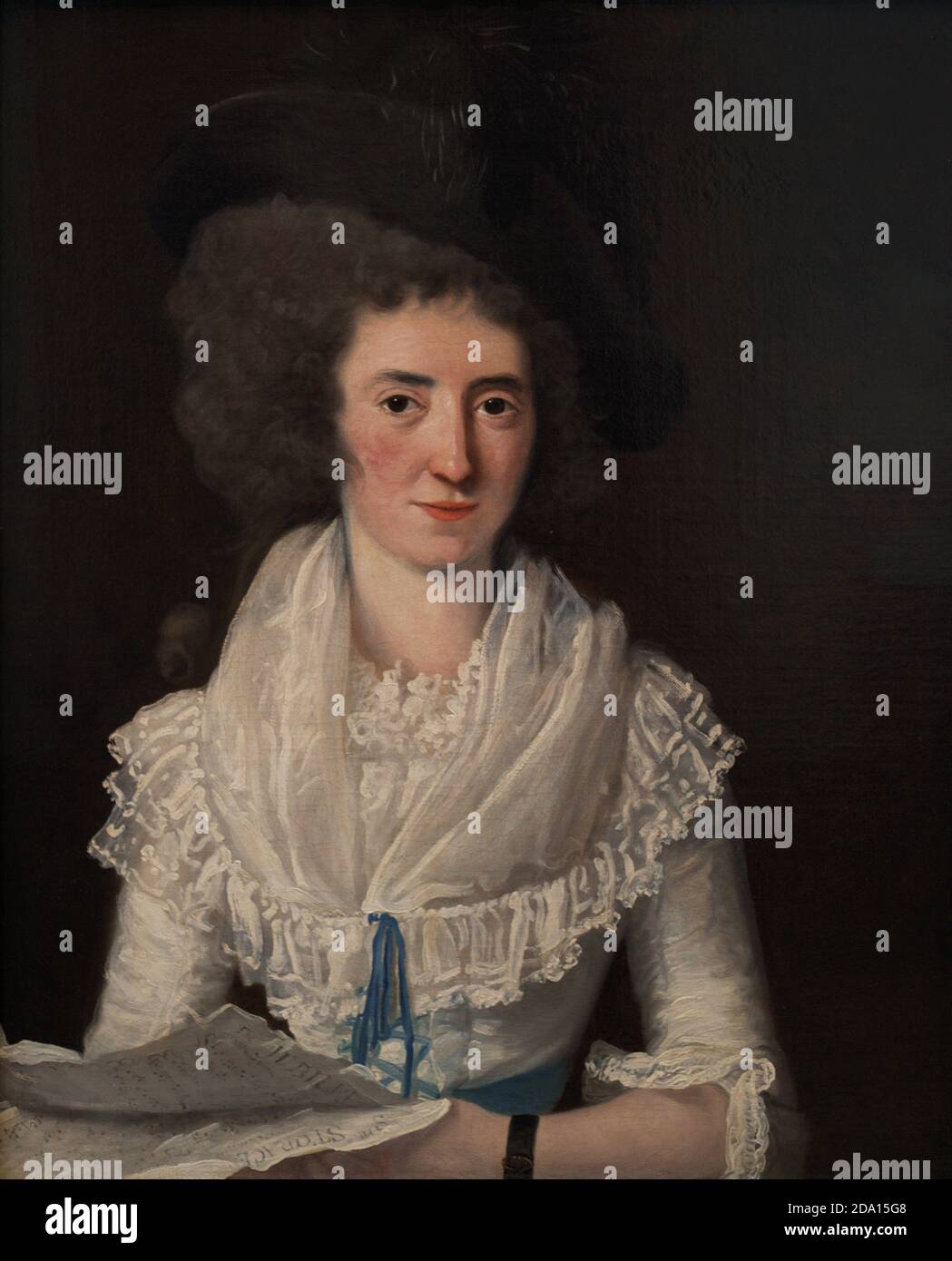 Anna Selina Storace, conosciuta come Nancy Storace (1765-1817). Soprano inglese. Ritratto attribuito a Benjamin Vandergucht (1753-1794). Olio su tela (76,4 x 63,6 cm), c. 1790. Galleria Nazionale dei Ritratti. Londra, Inghilterra, Regno Unito. Foto Stock