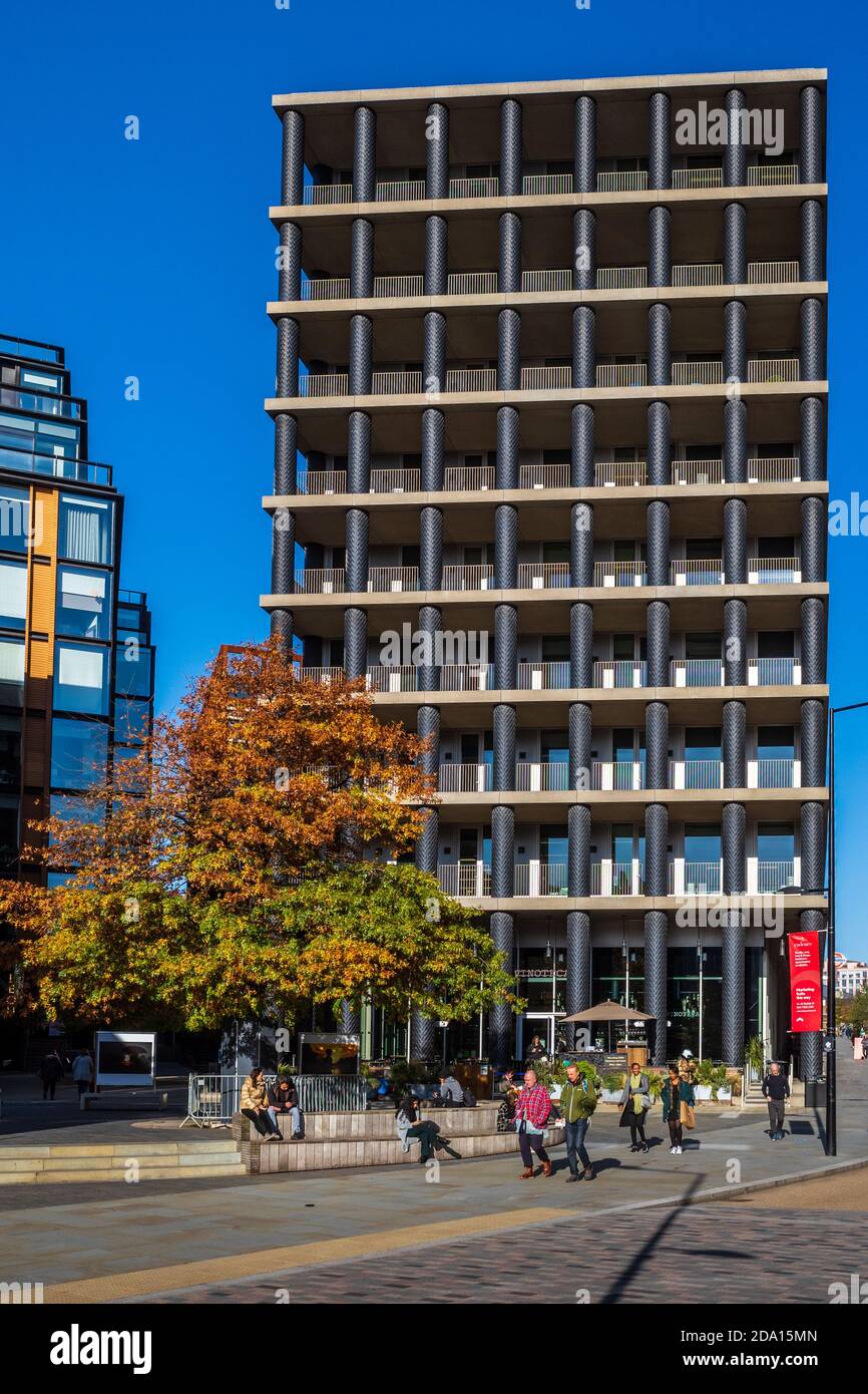 Pancras Square Kings Cross, Londra - Gridiron Building One - Architetti David Chipperfield Architects 2014. Gridiron Building Londra. Foto Stock