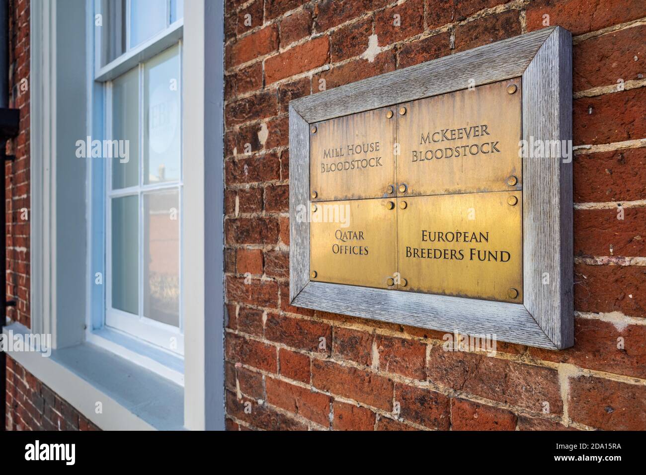 Lushington House Newmarket - uffici di European Breeders Fund, McKeever Bloodstock, Mill House Bloodstock e uffici Qatar. Foto Stock