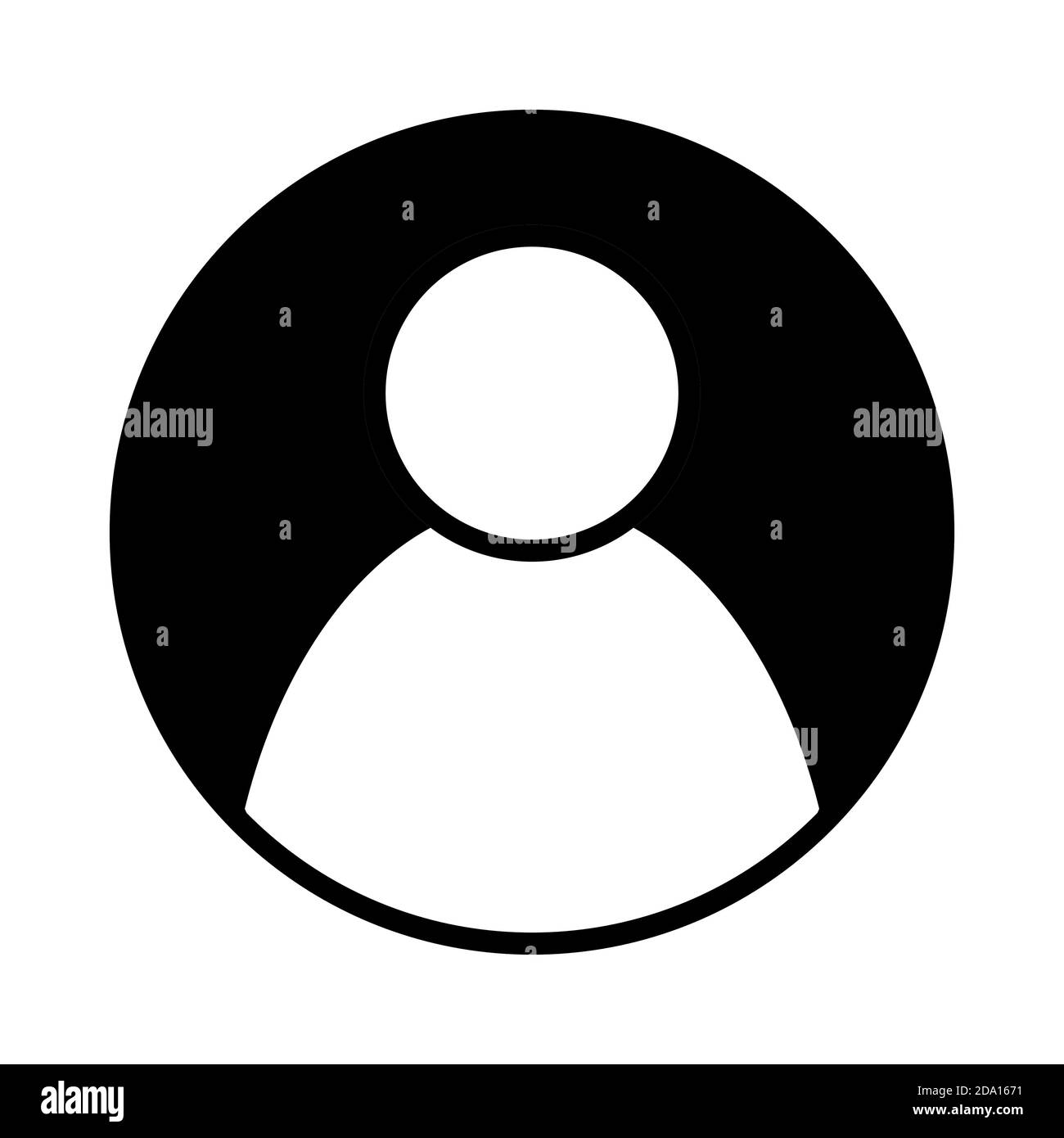 Icona profilo avatar utente nero vettore illustrazione sito web o app Pulsante UI membro Illustrazione Vettoriale