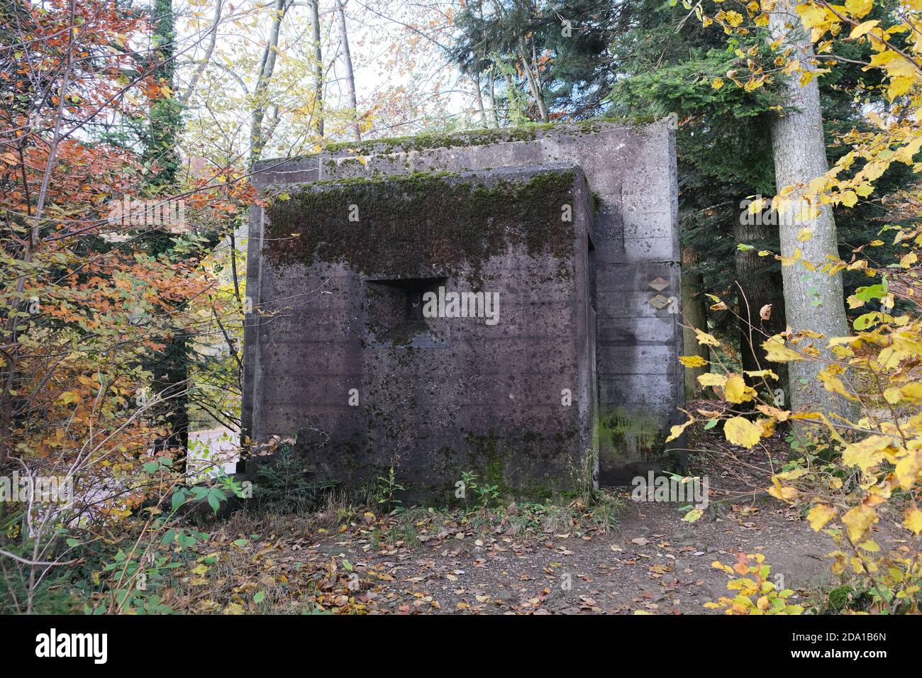 Colpo di bunker della seconda guerra mondiale in Svizzera Foto Stock