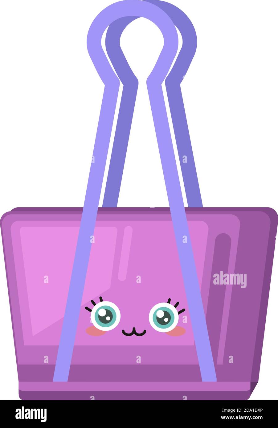 Clip per raccoglitore viola, illustrazione, vettore su sfondo bianco Illustrazione Vettoriale