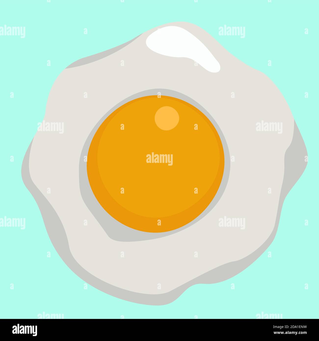 Uovo spaccato, illustrazione, vettore su sfondo bianco Illustrazione Vettoriale