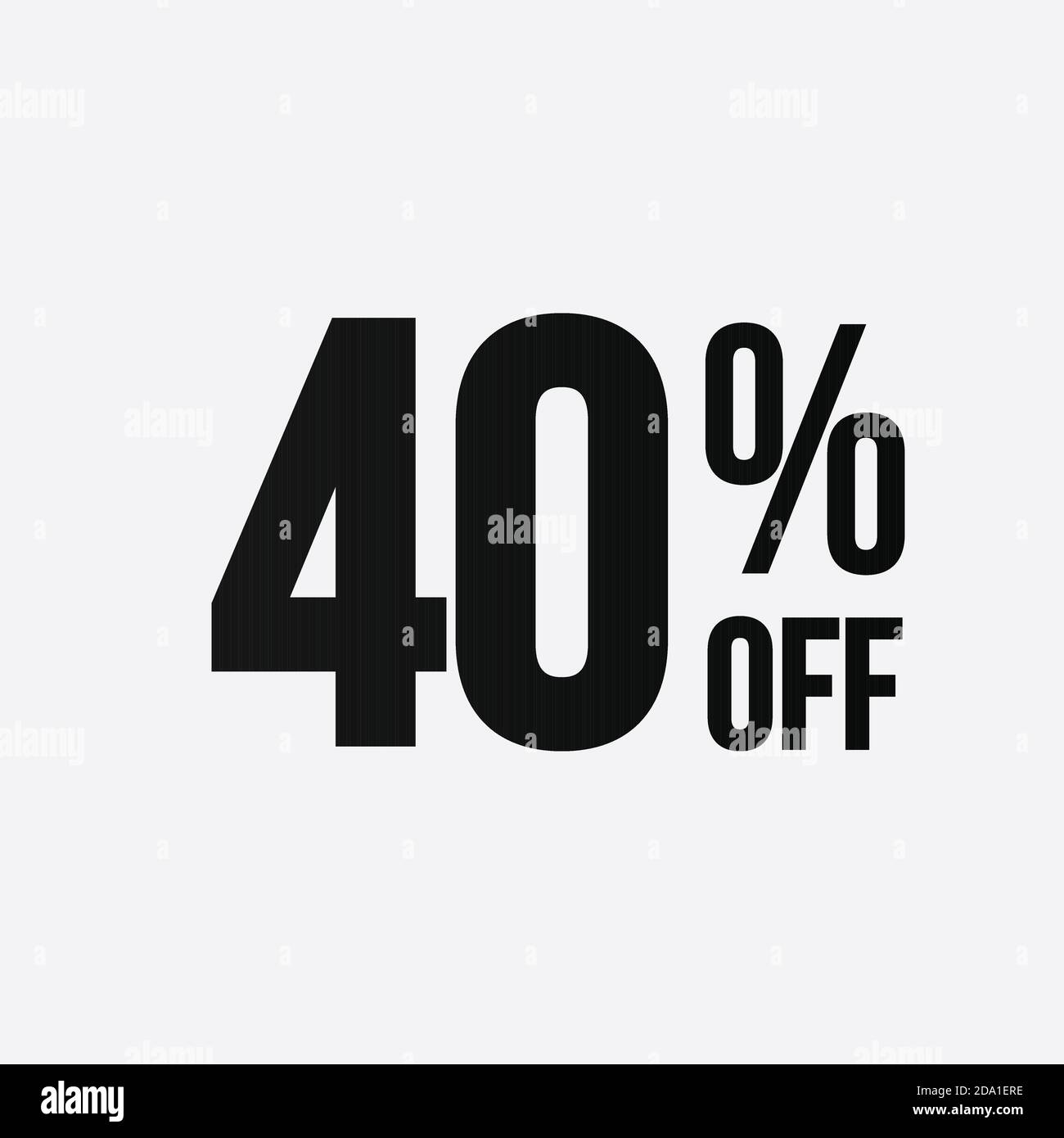 40% di sconto sul concetto di logo vettoriale in stile cartoon piatto. 40 % di vendita icona isolata su sfondo bianco. Quaranta per cento di sconto per affari. Vettore Illustrazione Vettoriale