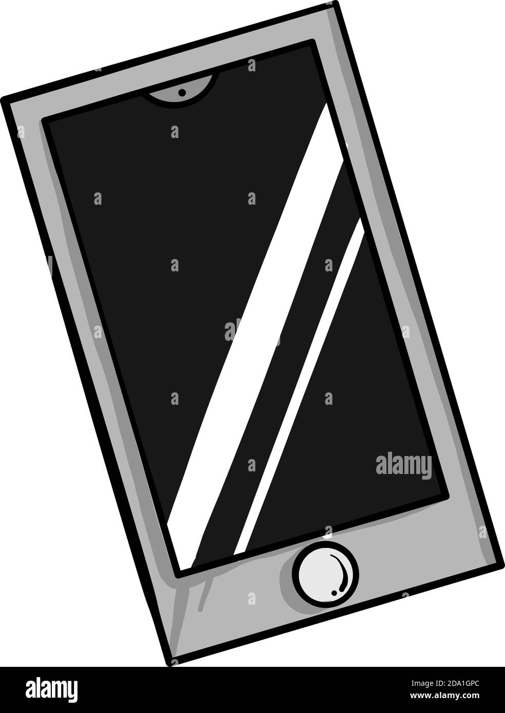 Telefono cellulare piatto, illustrazione, vettore su sfondo bianco Illustrazione Vettoriale