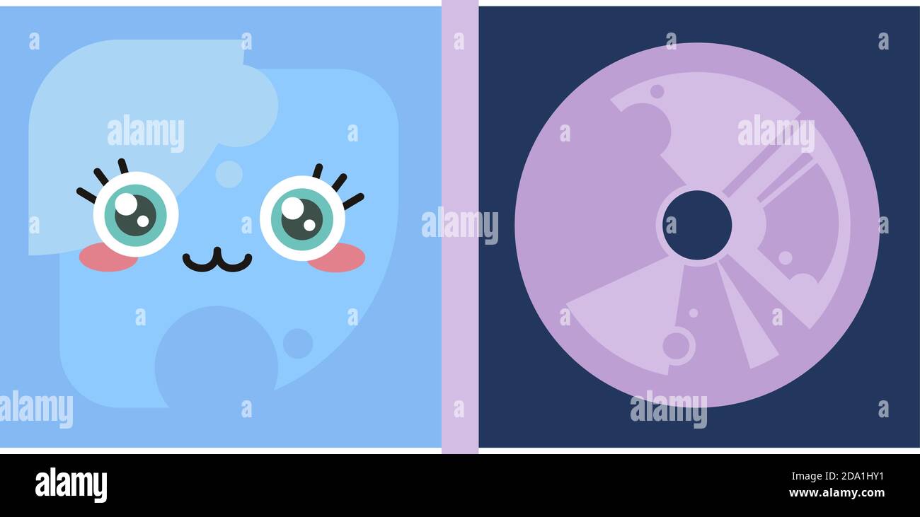 Disco viola, illustrazione, vettore su sfondo bianco Illustrazione Vettoriale