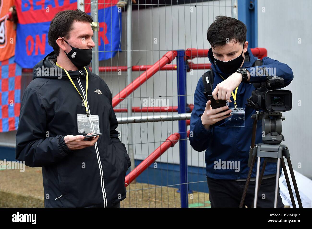 Hampton, Regno Unito. 8 novembre 2020. LONDRA, INGHILTERRA. 8 NOVEMBRE viste generali prima della partita della fa Cup tra Hampton & Richmond Borough e Oldham Athletic al Beveree Stadium di Hampton domenica 8 novembre 2020. (Credit: Eddie Garvey | MI News) Credit: MI News & Sport /Alamy Live News Foto Stock