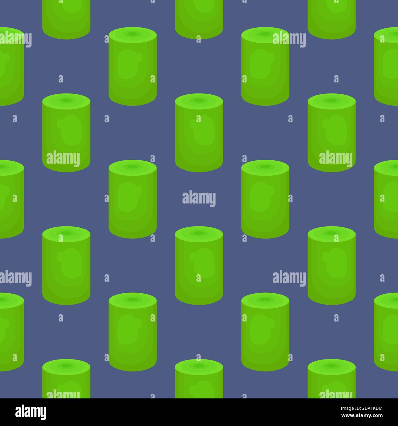 Log verde , motivo senza giunture su sfondo blu. Illustrazione Vettoriale