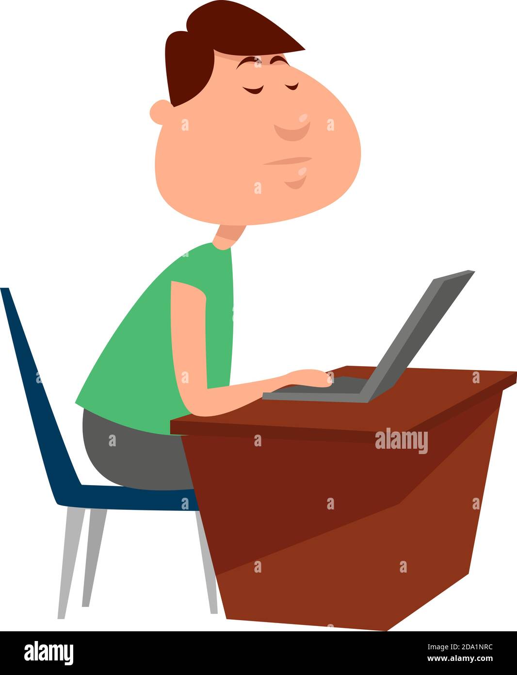 Lavoratore duro, illustrazione, vettore su sfondo bianco Illustrazione Vettoriale