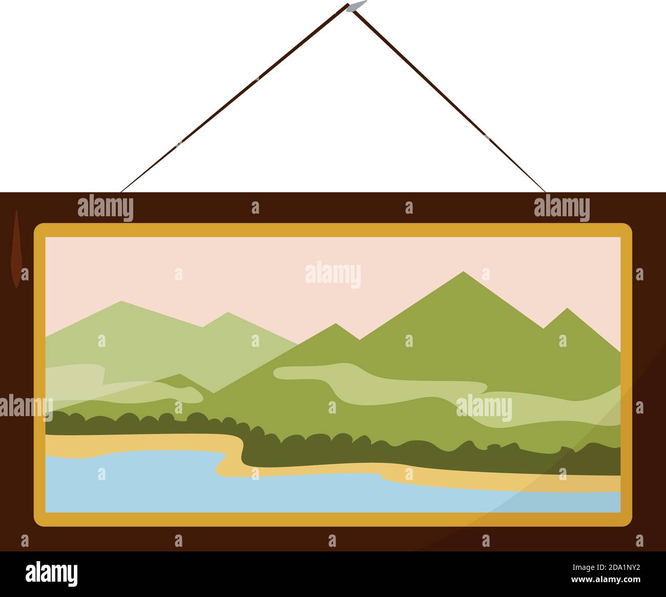 Immagine su una parete , illustrazione, vettore su sfondo bianco Illustrazione Vettoriale