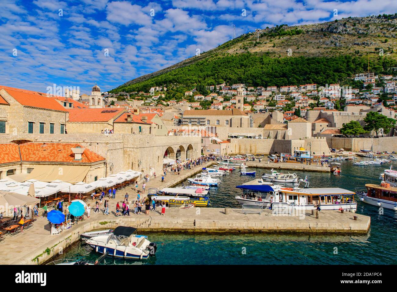 Porto della Città Vecchia di Dubrovnik, Croazia Foto Stock