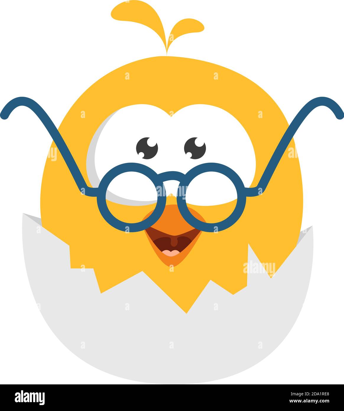 Smart Chicken , illustrazione, vettore su sfondo bianco Illustrazione Vettoriale