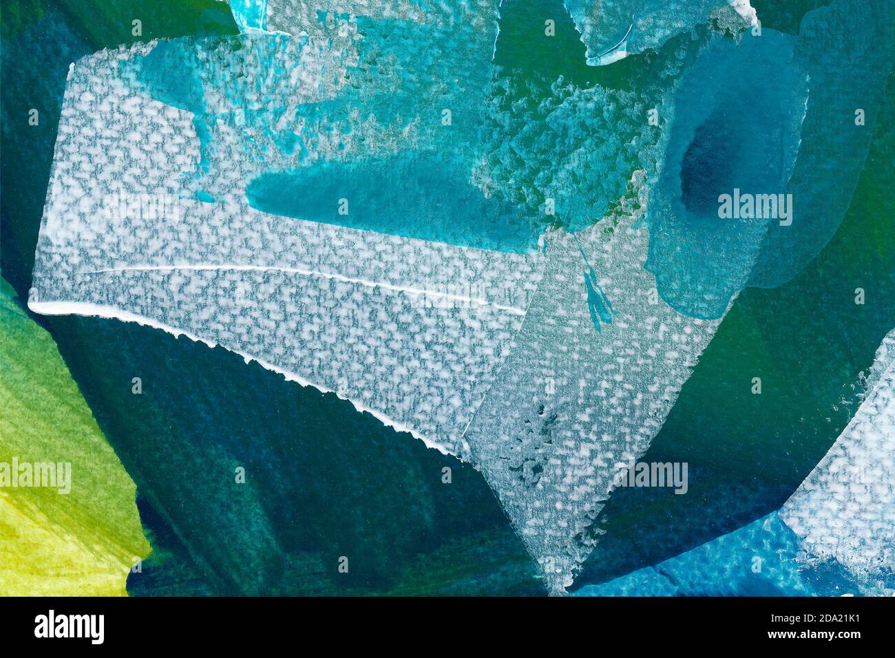 Tessuto acquerello astratto blu e giallo. Sfumatura multicolore dell'acquerello. Foto Stock