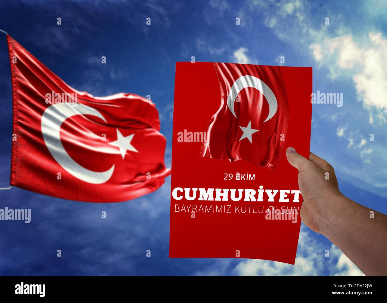 Turchia; Bandiera Turca, Celebrazione e Bandiera Turca Foto Stock