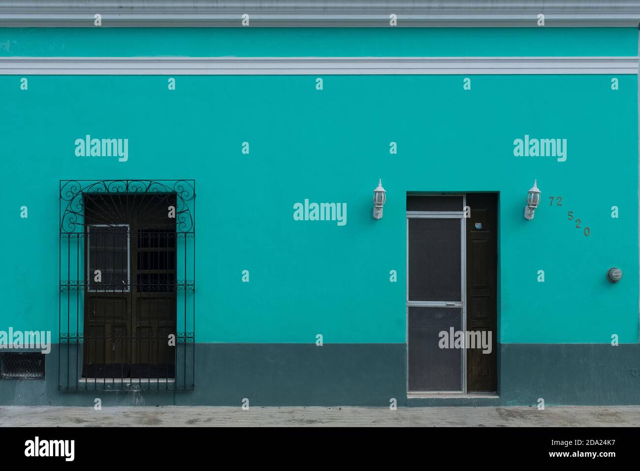 Casa di epoca coloniale, Centro storico, Merida Messico Foto Stock