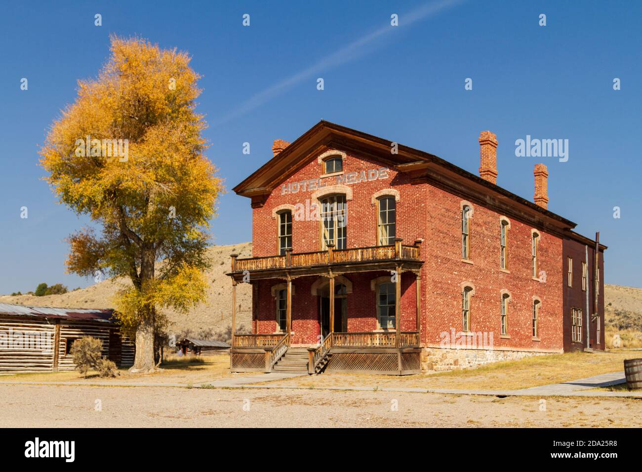 Esterno dell'Hotel Meade, Bannack, Montana, Stati Uniti. Foto Stock