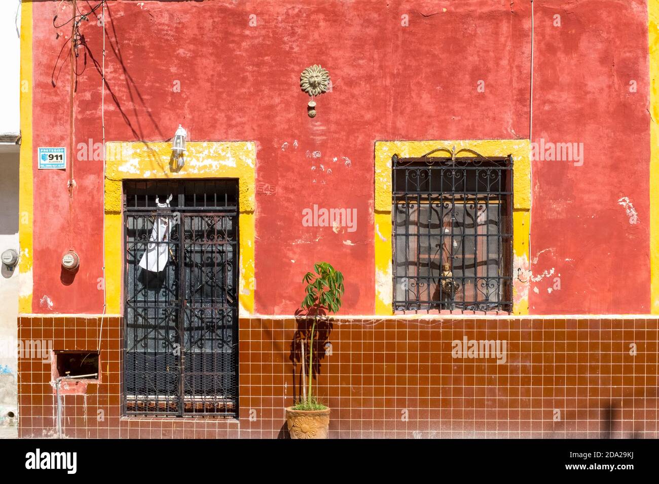 Vecchia casa, Merida Messico Foto Stock