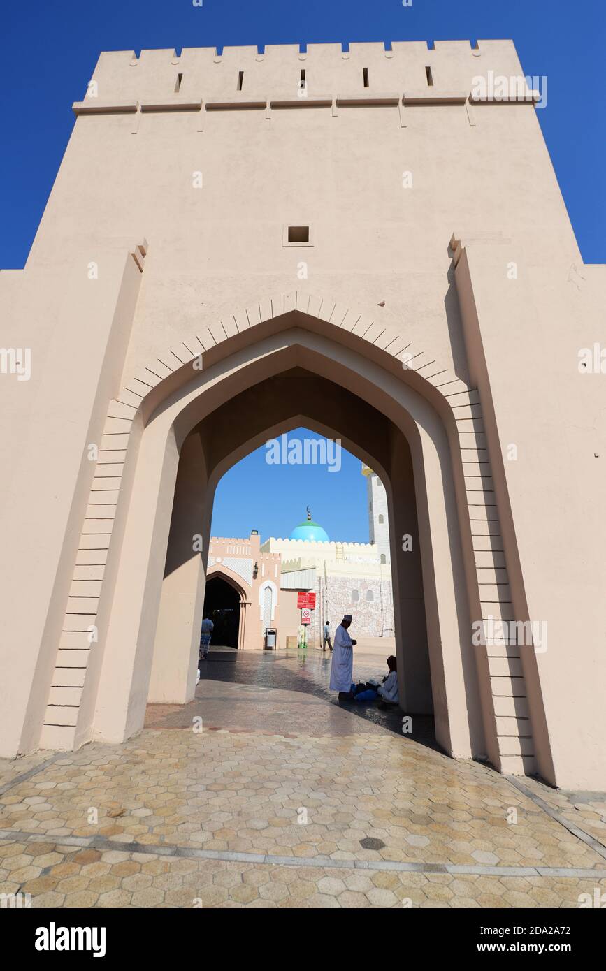 Un cancello al mercato di Mutrah a Muscat, Oman. Foto Stock