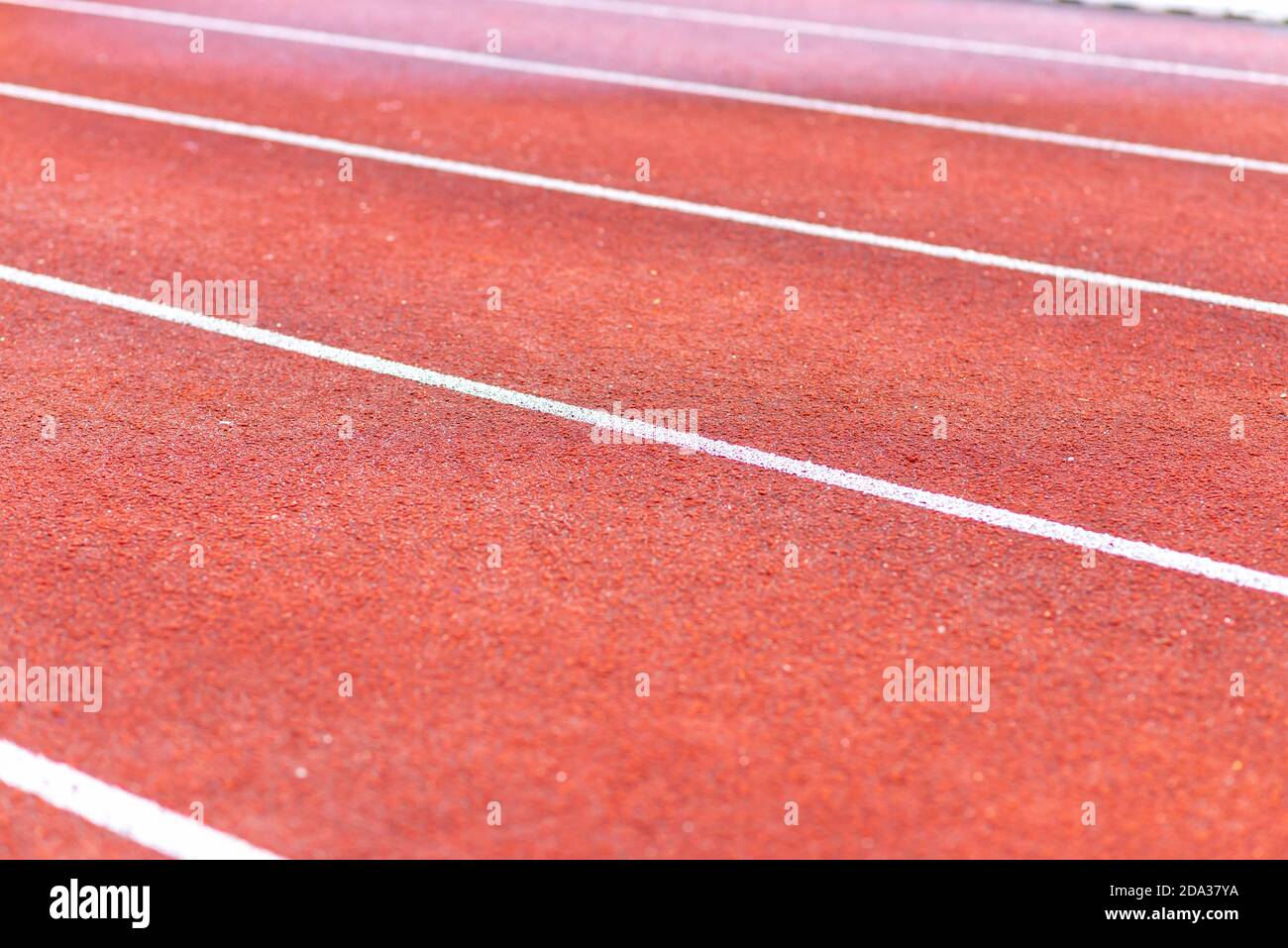 Pista rossa dello stadio. Sparare all'aperto. Foto Stock
