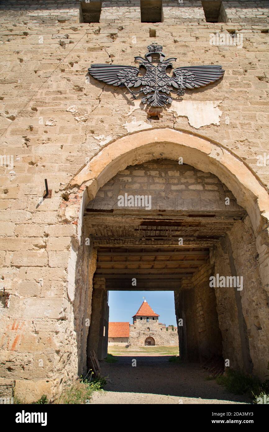 La fortezza ottomana del XVI secolo a Bender, in Moldavia, è di fatto sotto il controllo della Repubblica moldavia pridnestroviana (Transnistria). Foto Stock