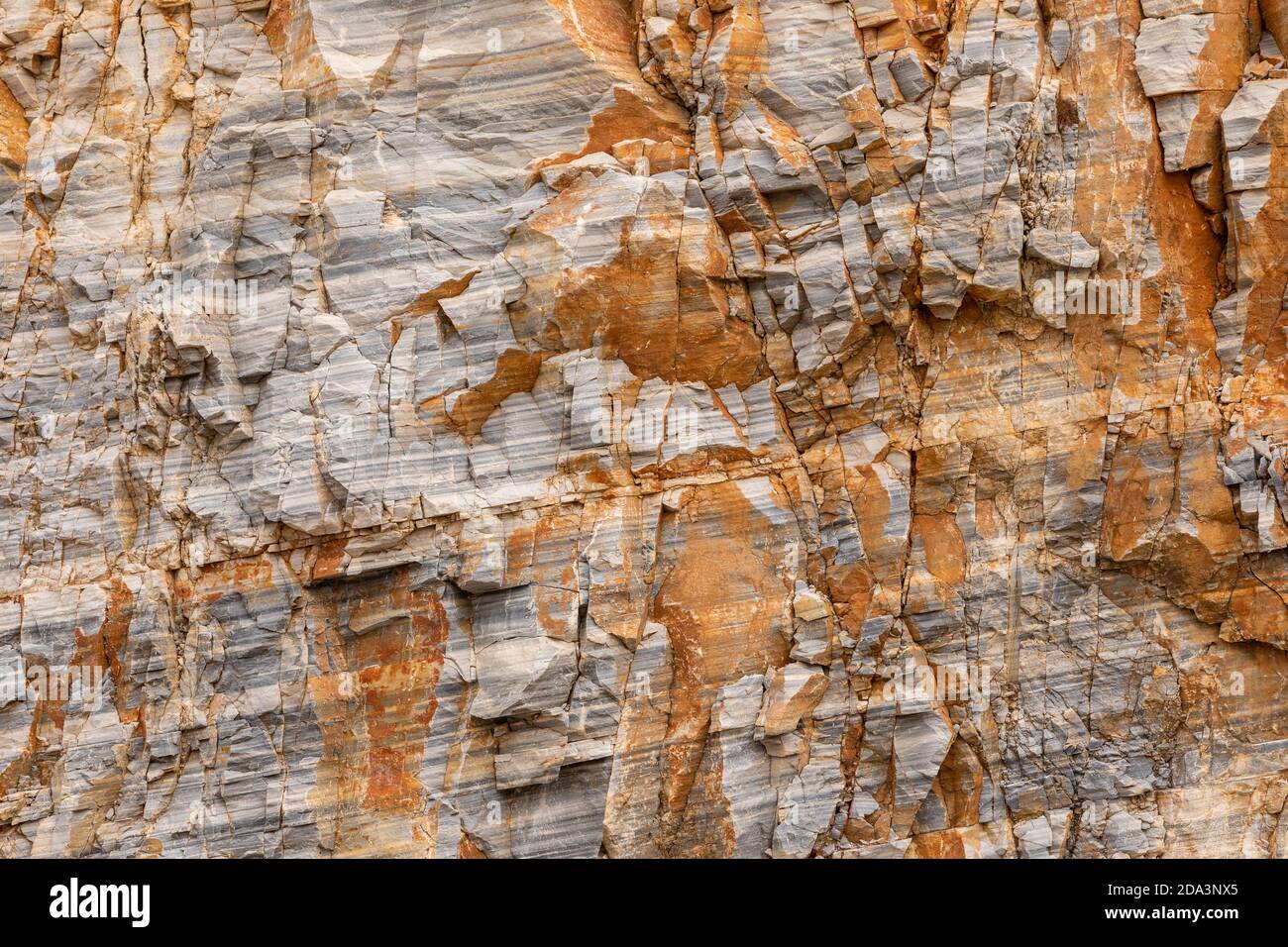 Superficie del marmo con tinta marrone, iOS, Grecia, Europa. Foto Stock