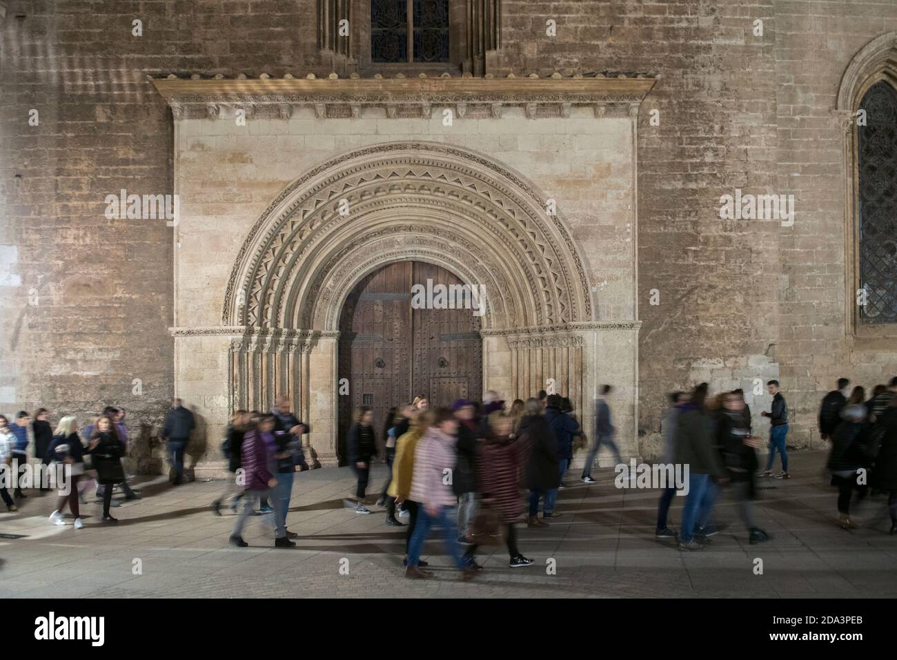Puerta del Palau, Valencia, Spagna. Foto Stock