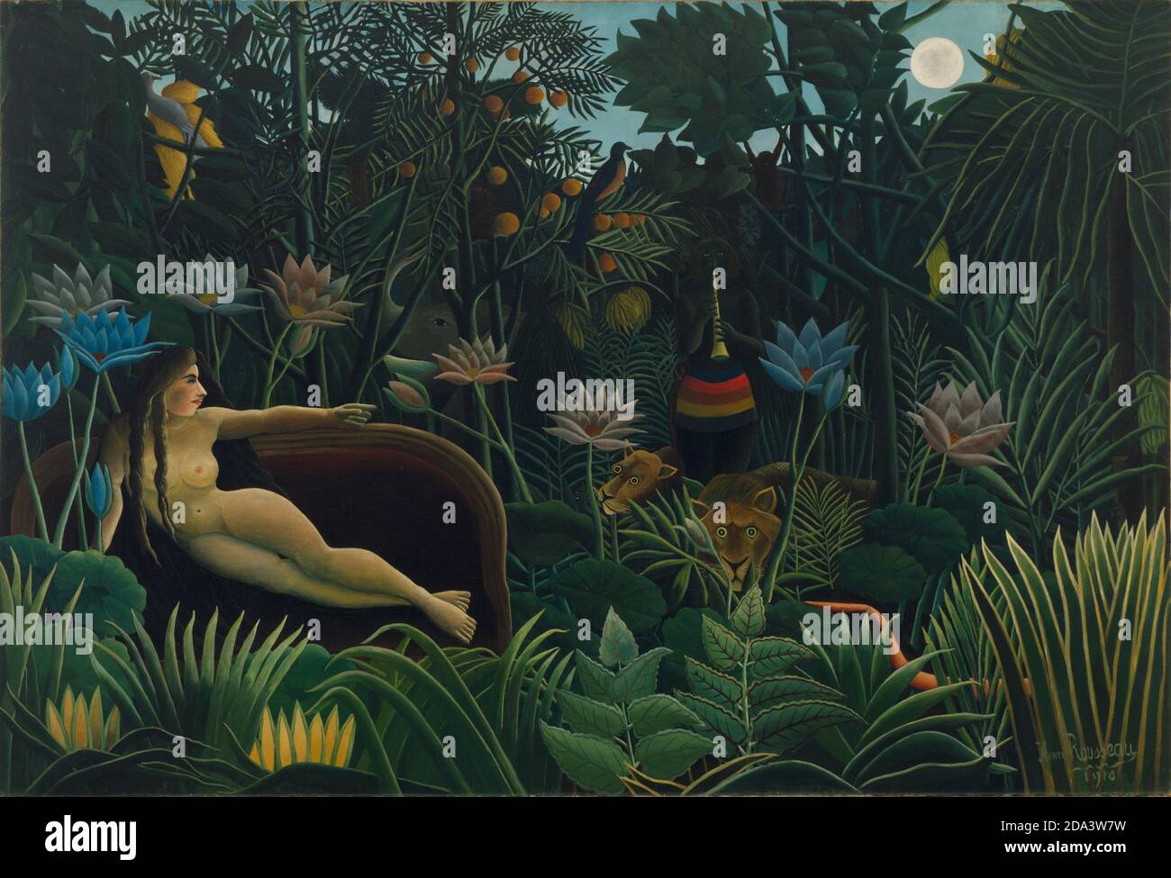 Henri Julien Félix Rousseau A.K.A le Douanier Rousseau - Dream 1910. Rousseau era un pittore post-impressionista francese. Foto Stock