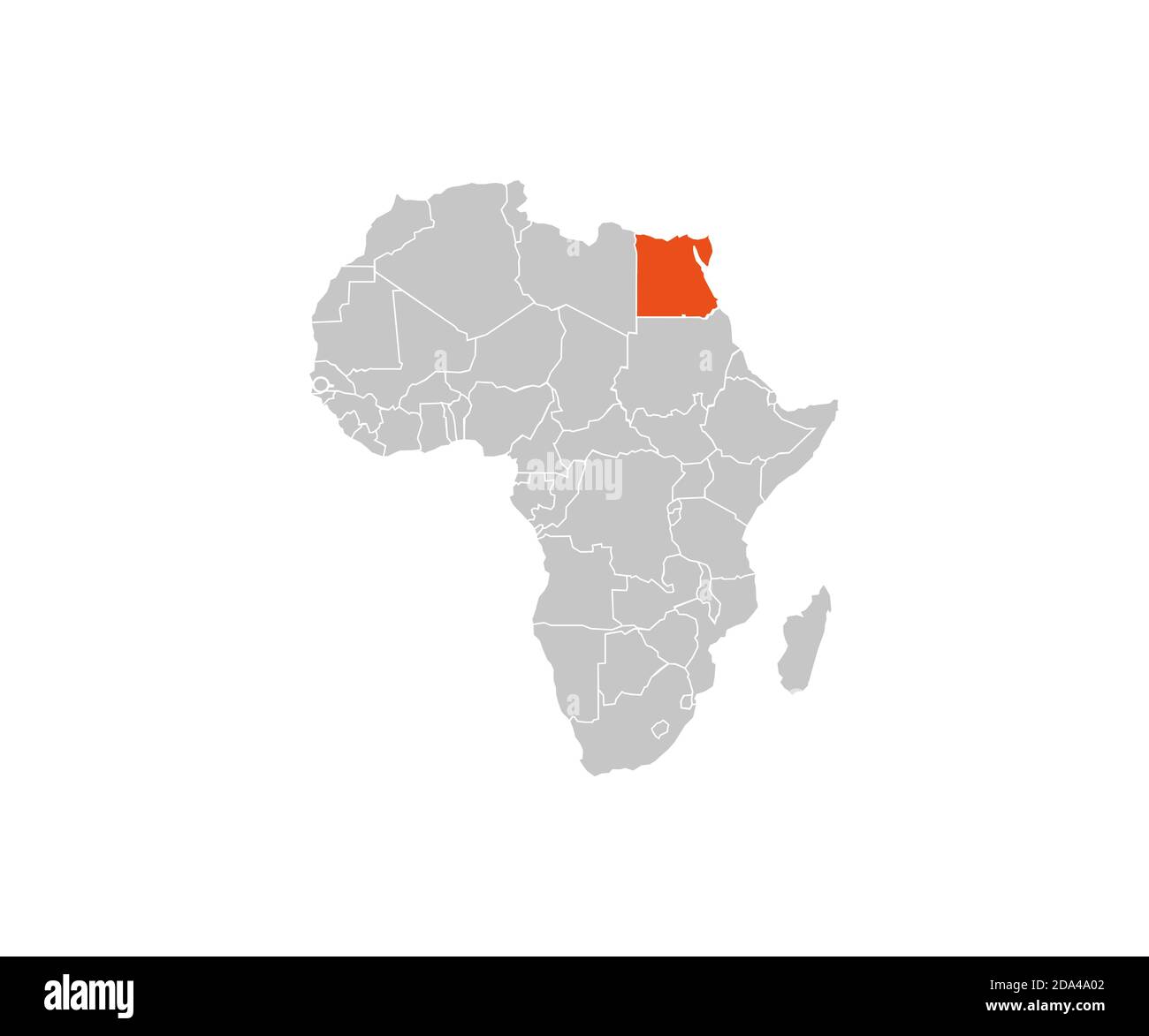 Egitto su africa mappa vettore. Illustrazione vettoriale. Illustrazione Vettoriale