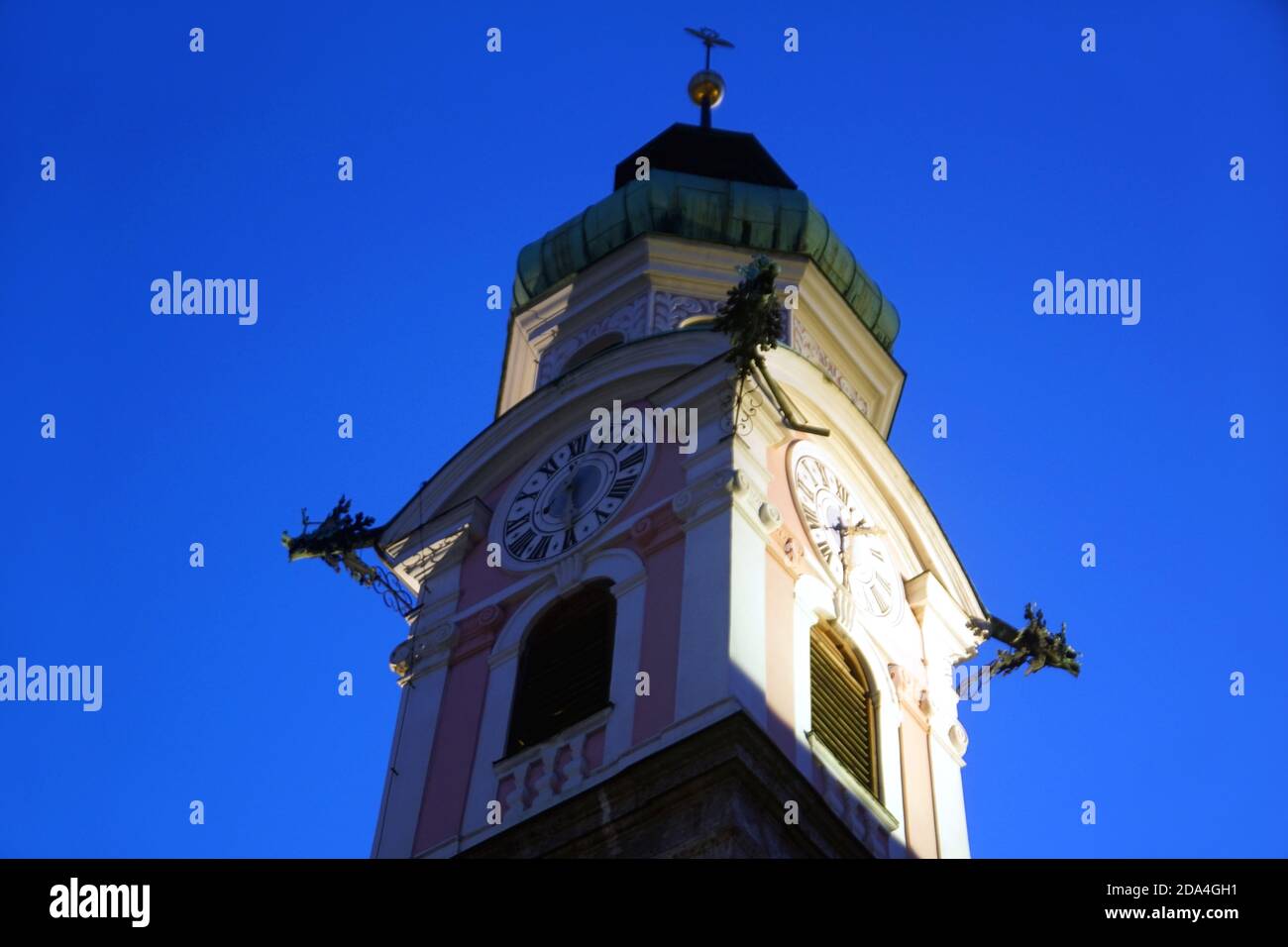 La Chiesa ospedaliera dello Spirito Santo a Innsbruck, Austria Foto Stock