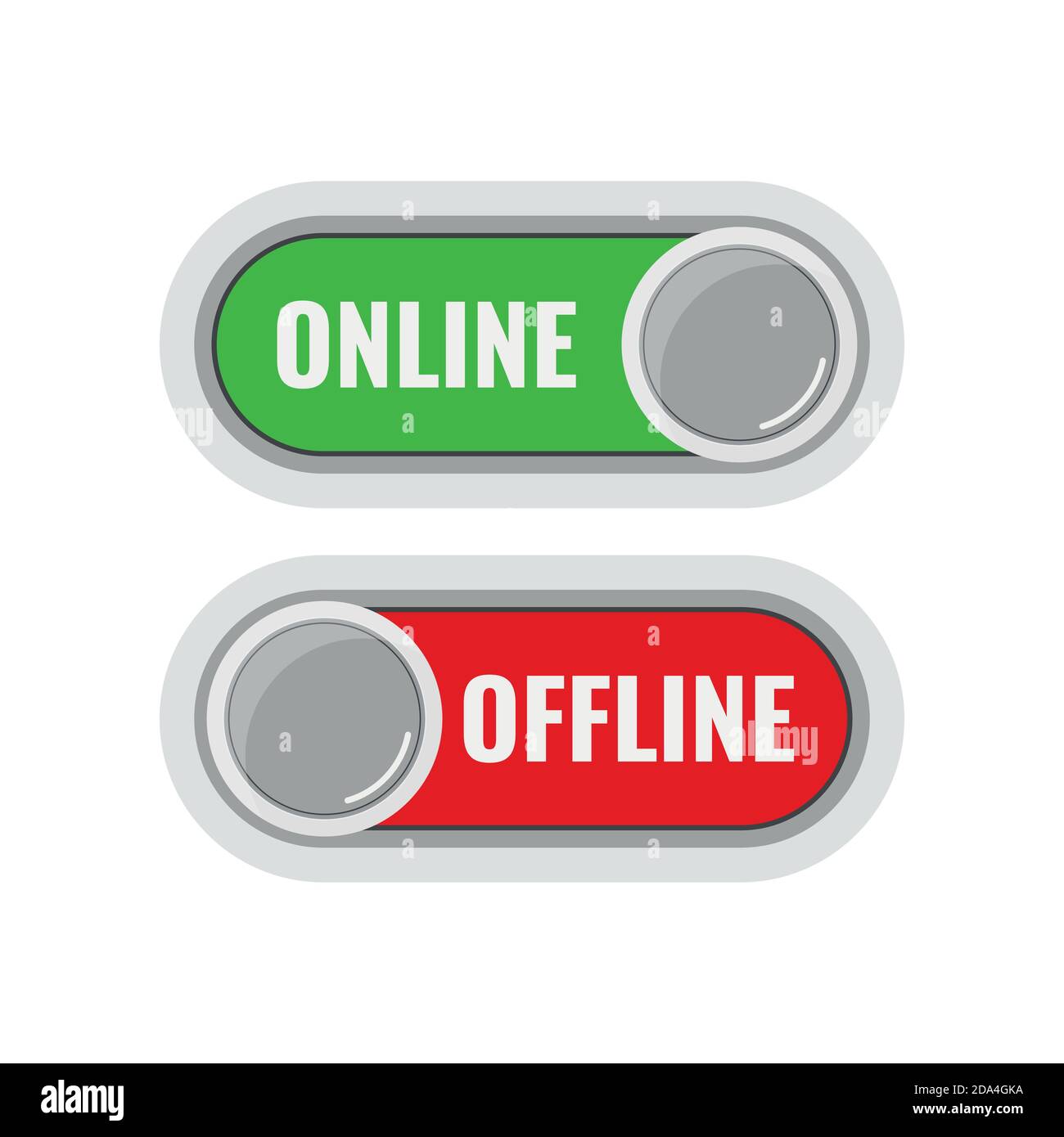 Icona di contatto o lavoro online e offline impostata su sfondo bianco  Immagine e Vettoriale - Alamy