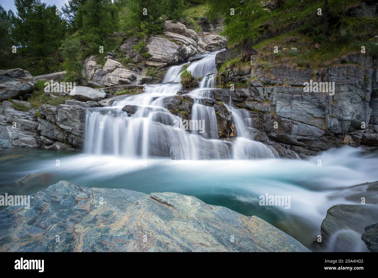 Le cascate di Lillaz. Cogne, Valle d'Aosta. Alpi Italiane. Europa Foto  stock - Alamy