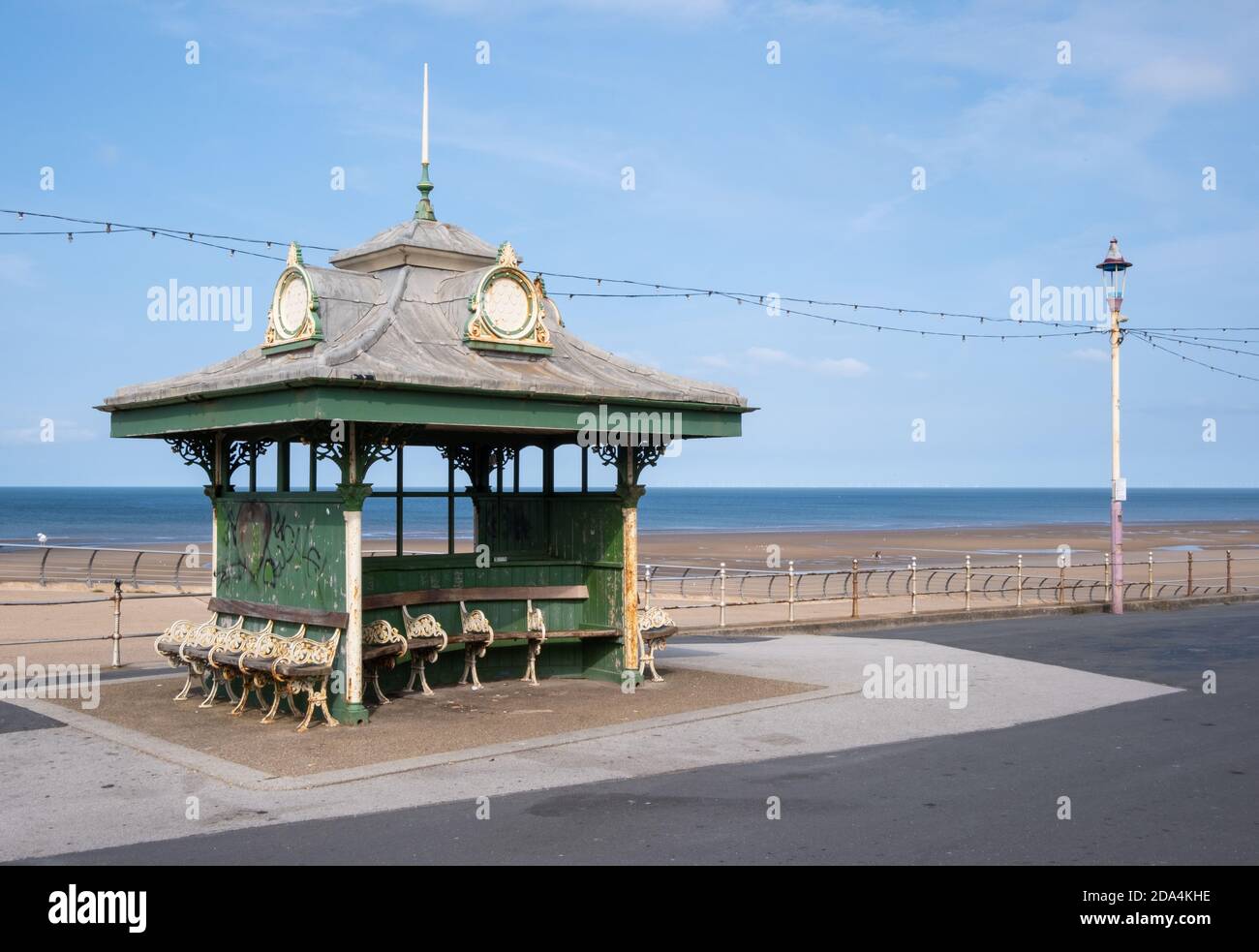 Rifugio ornamentale a Blackpool 2020 agosto Foto Stock