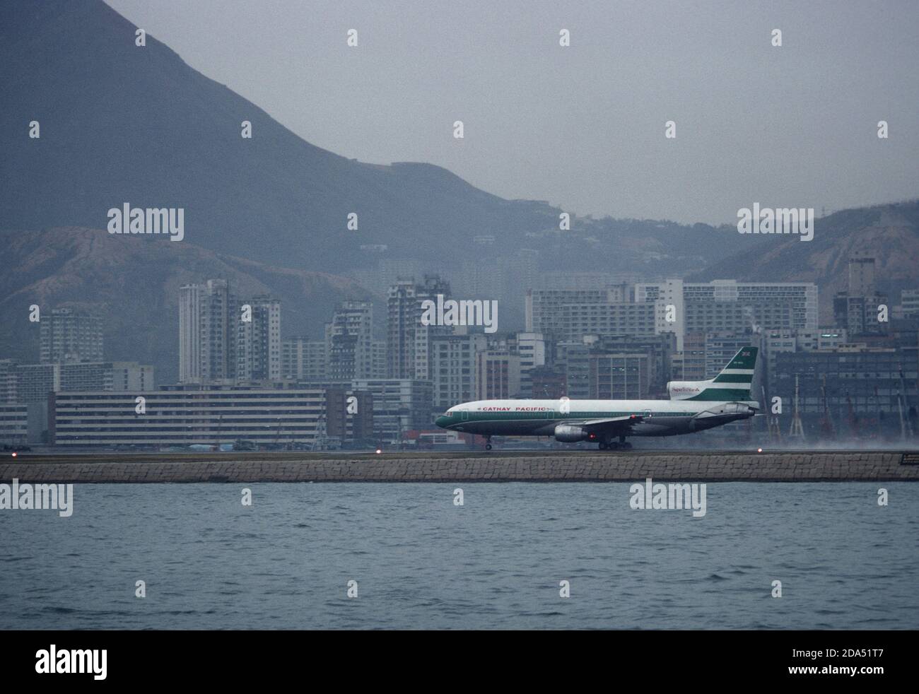 Aeroporto di Hong Kong, anni '80 Foto Stock