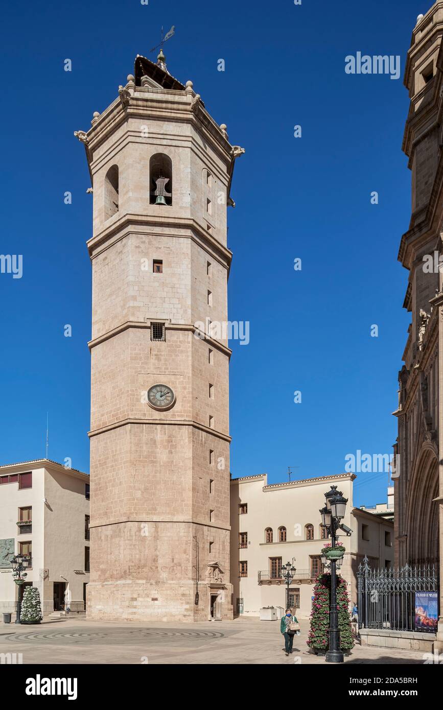 Co-Cattedrale di Santa María o Chiesa di Santa María la Mayor, gotico valenciano e tempio neogotico, Castellón de la Plana, Spagna, Europa. Foto Stock
