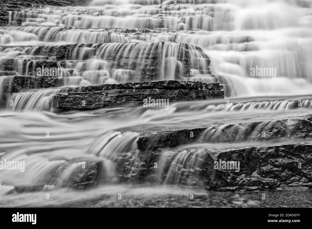 Riviere Beauport e le cascate di Parc Armand Grenier a Quebec City, Canada Foto Stock