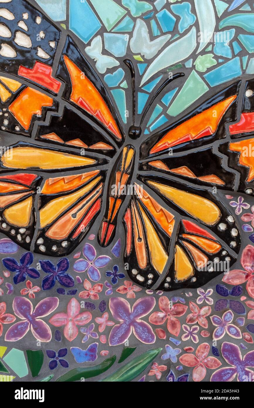 Tessere mosaico sul centro congressi Albuquerque di Cassandra Reid e apprendisti Foto Stock
