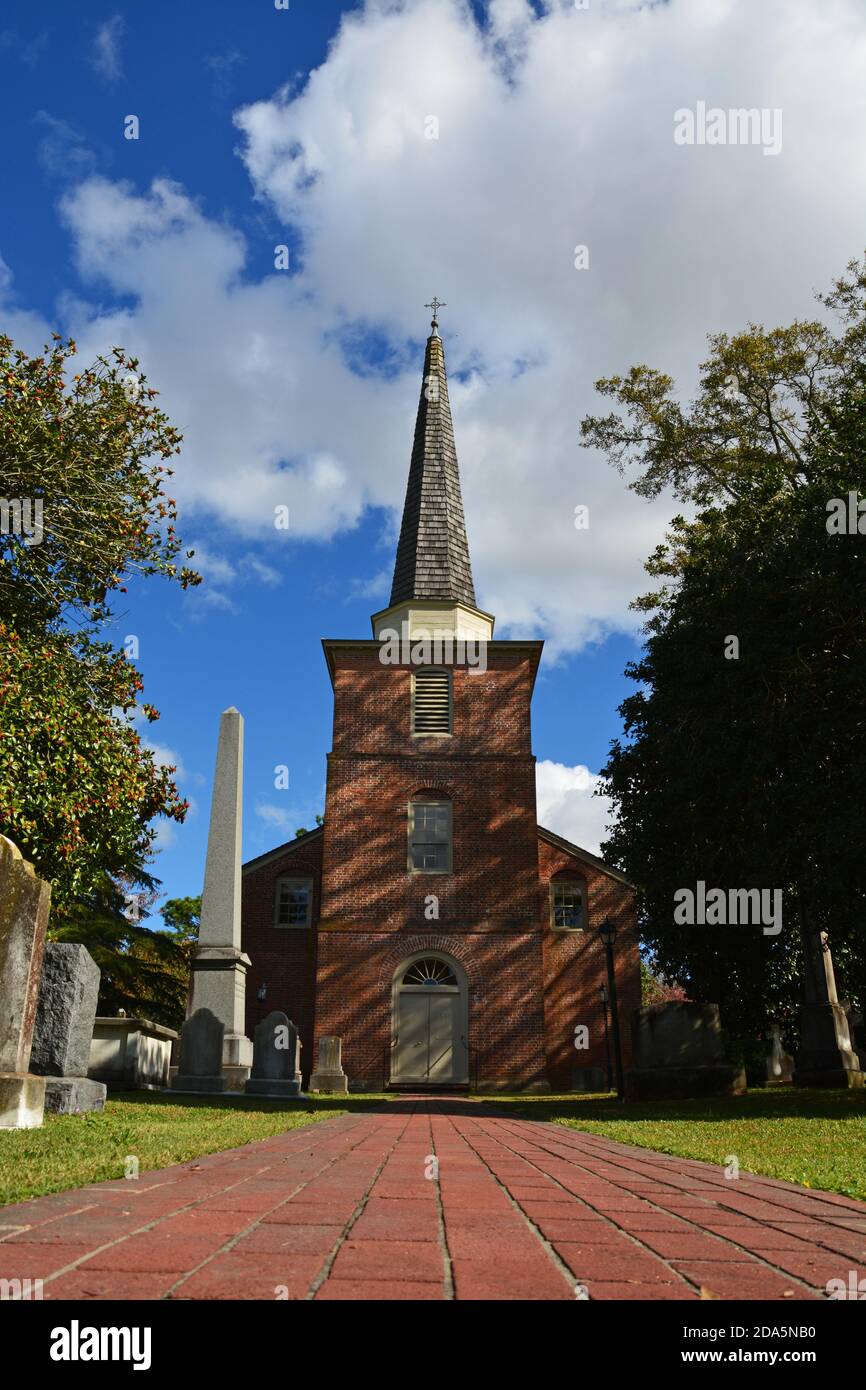 La chiesa episcopale di San Paolo a Edenton, Carolina del Nord, è stata costruita durante l'epoca coloniale. Foto Stock