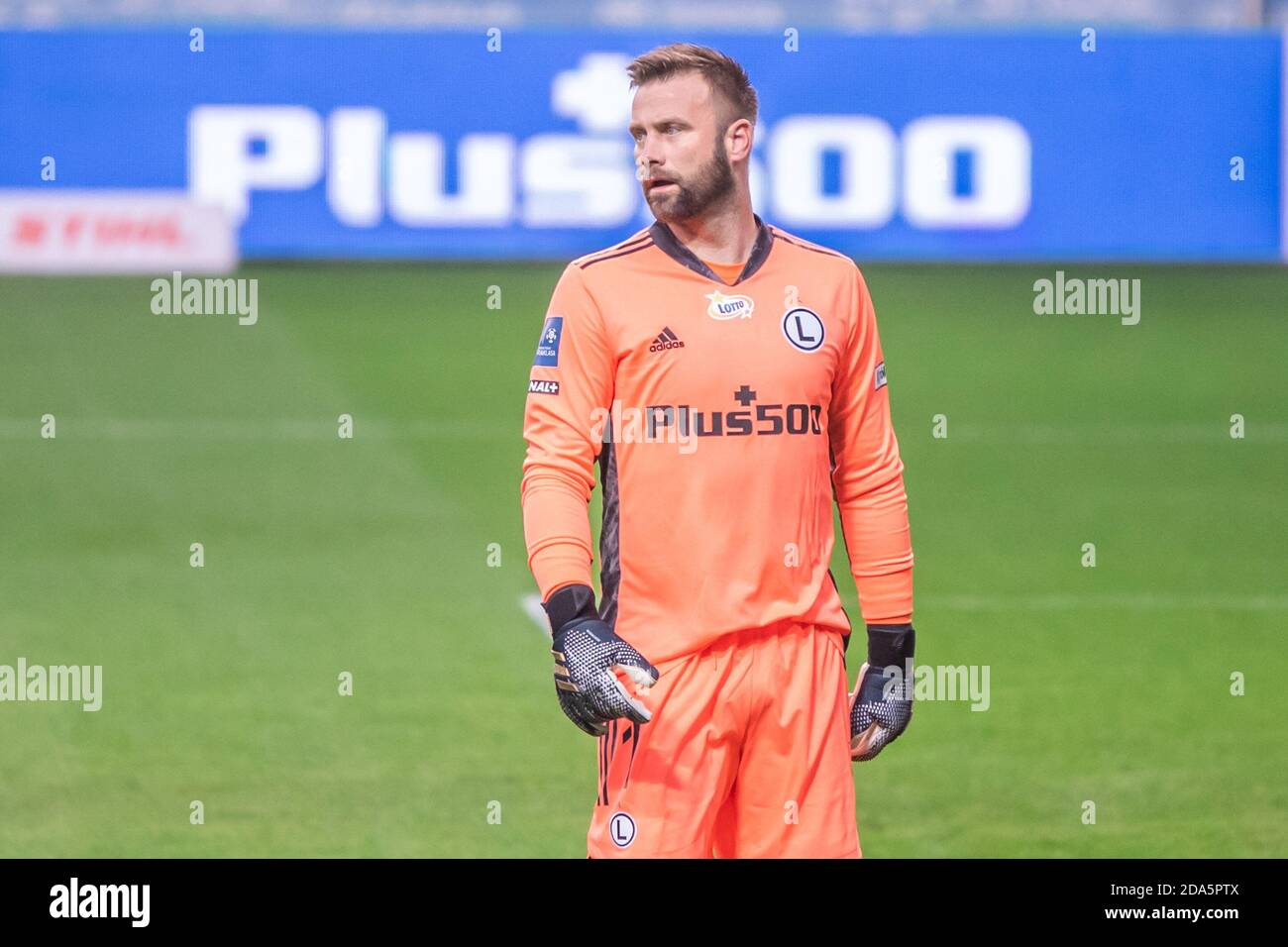 Artur Boruc di Legia visto in azione durante la partita della PKO Ekstraklasa League polacca tra Legia Warszawa e Lech Poznan al Marshal Jozef Pilsudski Legia Warsaw Municipal Stadium. (Punteggio finale; Legia Warszawa 2:1 Lech Poznan) Foto Stock