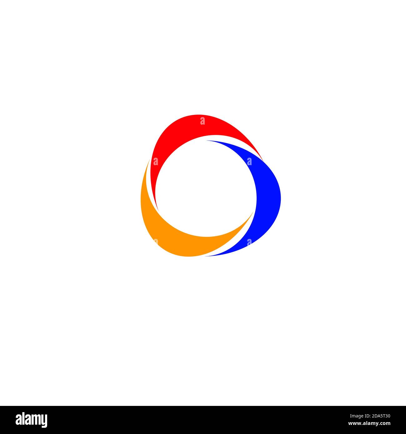 Logo astratto design tre lcolor. Illustrazione Vettoriale