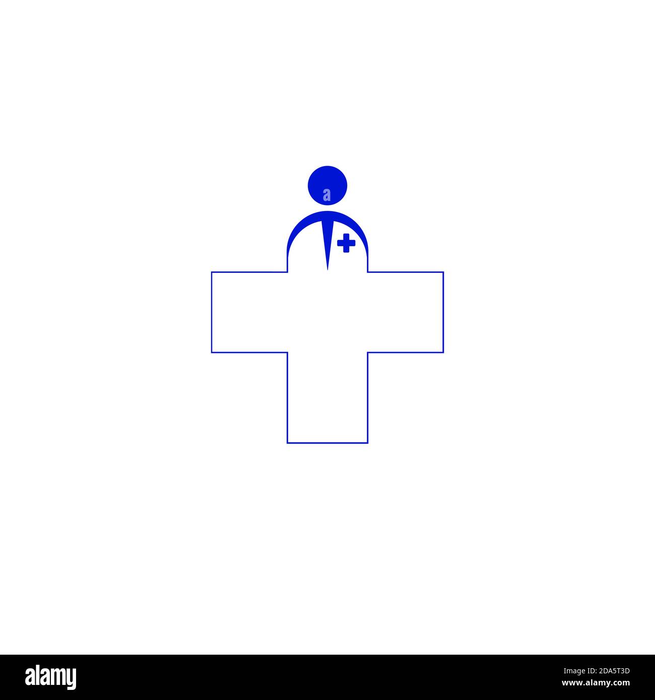 Logo del vettore di illustrazione medico e clinica farmaceutica Illustrazione Vettoriale