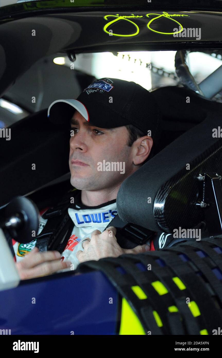 HOMESTEAD, FL - NOVEMBRE 21: Jimmie Johnson appare durante la pratica finale per la Ford 400 al circuito di Miami di Homestead il 21 novembre 2009 a Homestead, Florida persone: Jimmie Johnson Credit: hoo-me / MediaPunch Foto Stock
