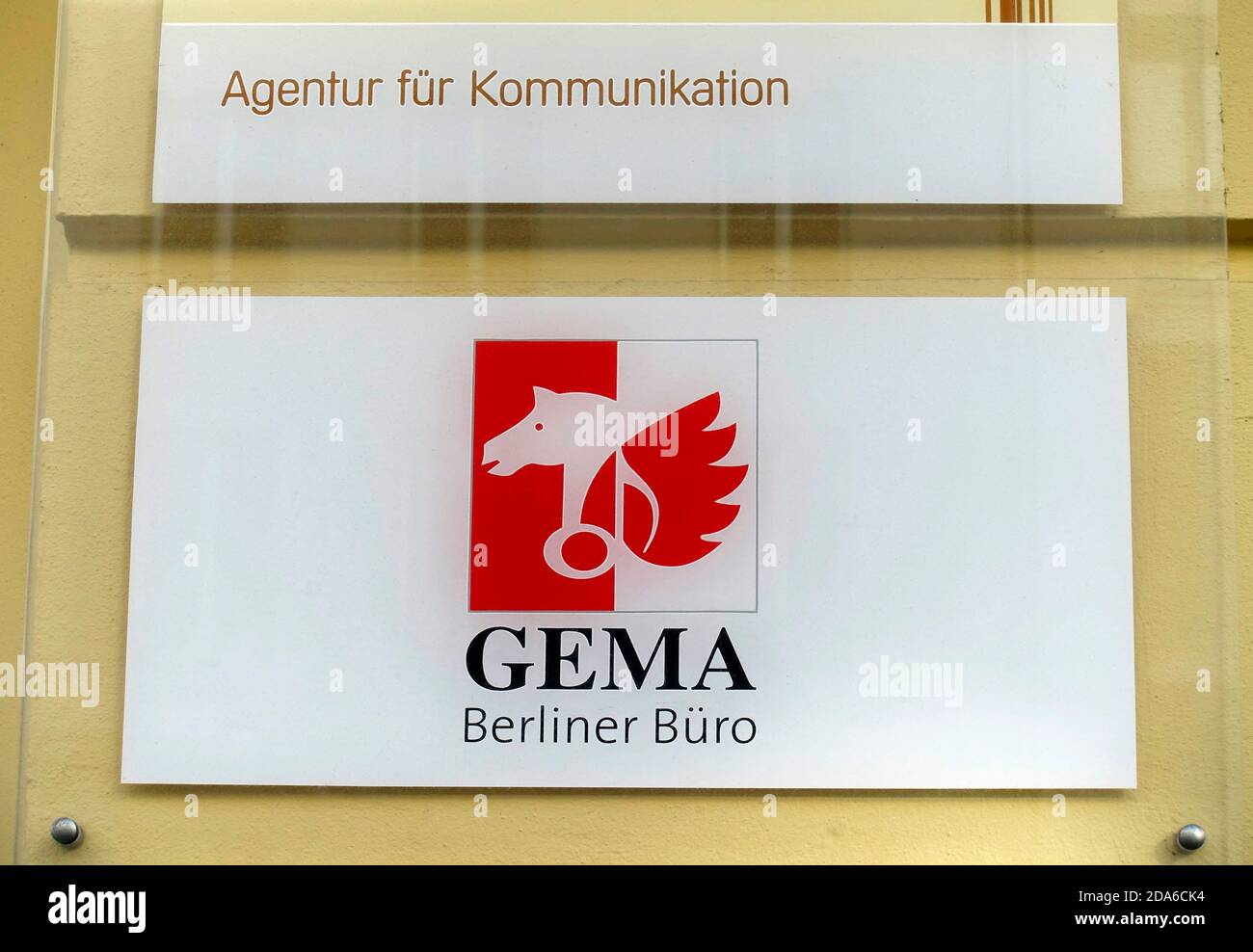 Firma Ufficio di GEMA a Berlino Foto Stock
