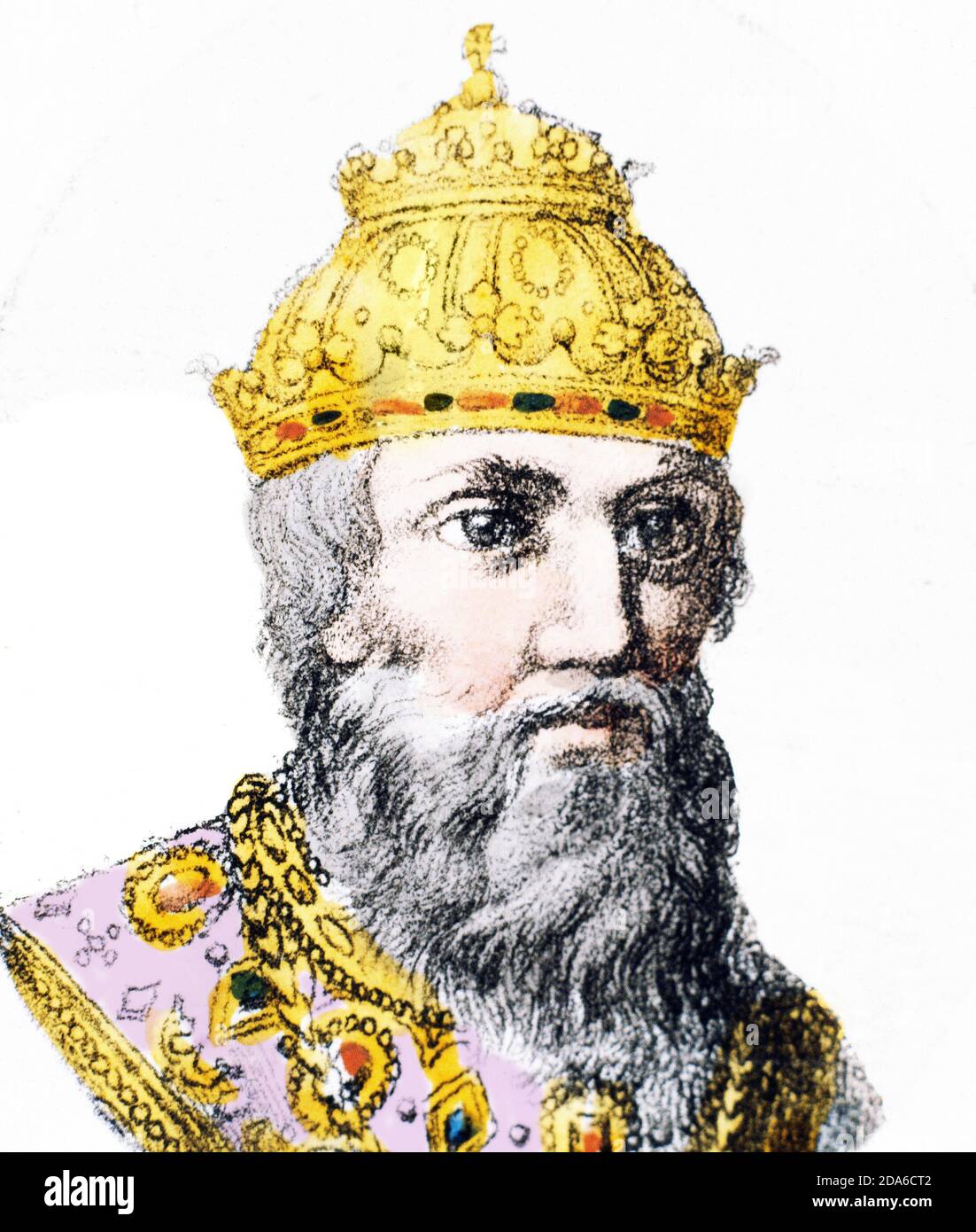 Ritratto di Ivan IV, conosciuto come Ivan il terribile Foto Stock