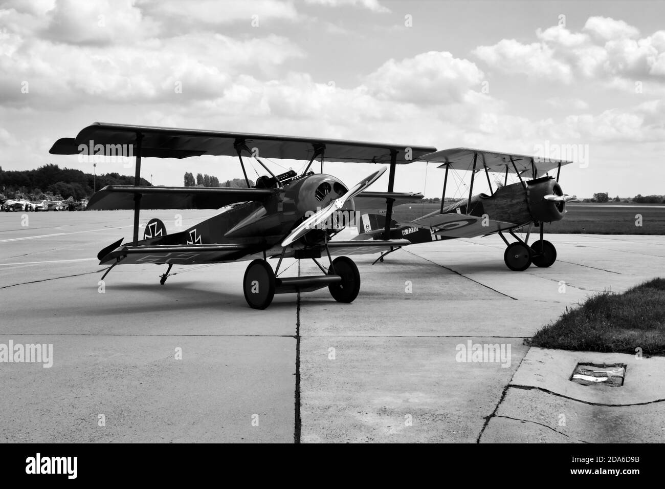 Storia dell'aviazione durante un airshow Foto Stock